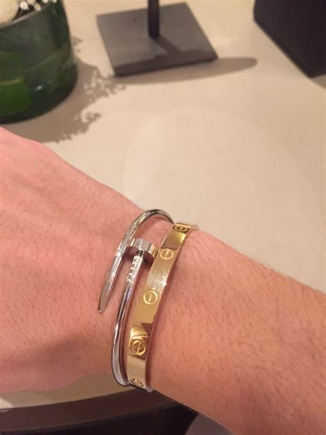 used mens cartier bracelet|men wearing cartier love bracelet.